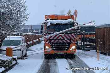 Ook afvalophalers verrast door de sneeuw