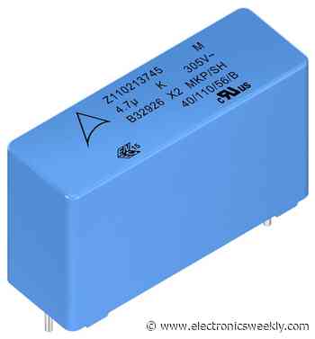 305Vac 630Vdc X2 capacitors are AEC-Q200 compliant