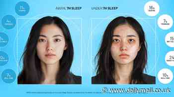 Terrifying images reveal what can happen to your body if you don't get 7 hours of sleep a night - including brittle nails, a bloated belly, and blotchy skin