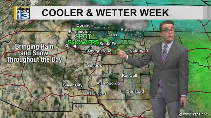 Wintry weather in northern New Mexico & windier around the state