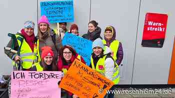 „Mehr Geld für alle, sonst gibt es Krawalle“ – Diese Forderungen gab es beim Streik in Traunstein