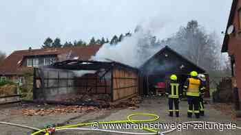 Garage in Weddersehl brennt – Feuerwehr verhindert Übergriff auf Haus