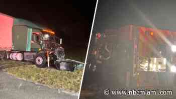 Patient killed after ambulance drives into path of semi-truck in Florida