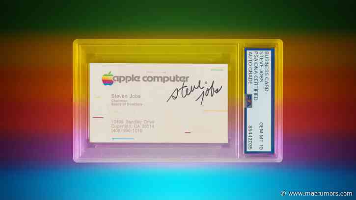 Got $50,000? You Can Bid on This Business Card Signed by Steve Jobs