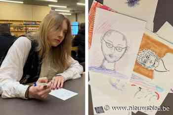 Passanten komen tot leven op papier: kunststudenten portretteren bezoekers in bibliotheek Utopia