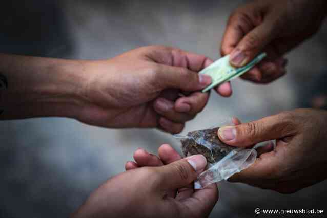 Agenten betrappen drugsdealer, die probeert te ontkomen door zich in een beek te verstoppen