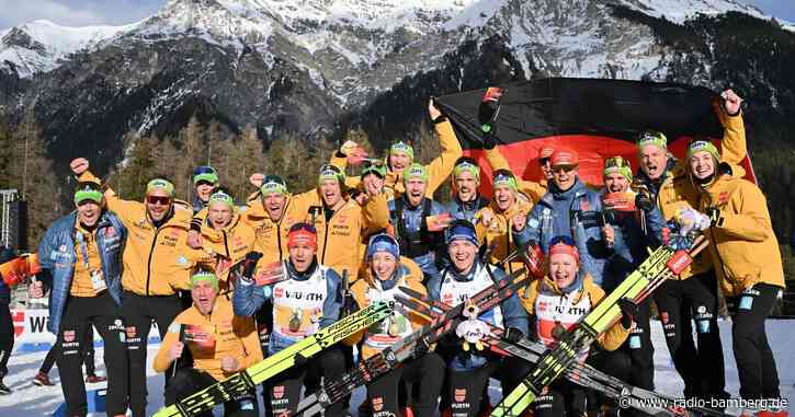 Mit letzter Kraft ins Ziel: Biathleten feiern WM-Bronze