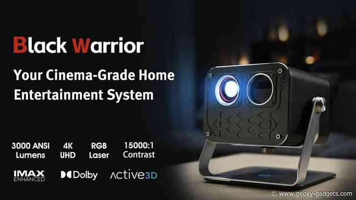 Black Warrior 4K UHD Laser Projector : 300-inch display for Steaming, Games and More