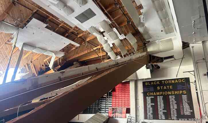 WATCH: School gym roof collapses under 350 tons of snow