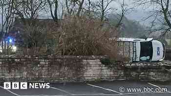Van overturns and hits Pewsey bridge