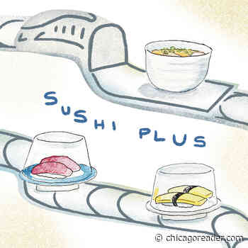The rotary sushi at Sushi Plus