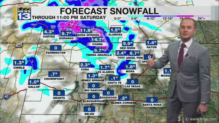Heavy snow moves into the northern mountains Friday