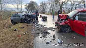 Heftiger Unfall bei Schechen – zwei Personen (21/48) schwer verletzt