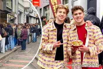 Van internetsensatie naar echt restaurant: lange wachtrij duikt op voor de puree van Gilles (24) en Gaétan (21)