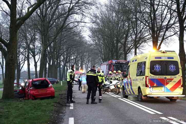 Automobiliste gewond door botsing tegen boom
