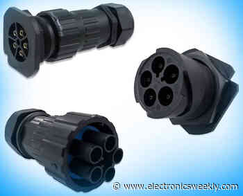 Tough sealed plastic circular connectors for power
