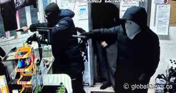 Manitoba RCMP seek suspects in armed gas station robberies