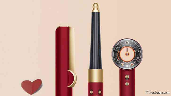 Dysons Valentines Day gift to you: The Airwrap i.d. multi-styler in a gorgeous, limited-edition red velvet