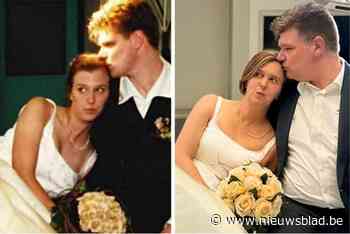 “De fotograaf had zoiets nog nooit gezien”: ziekenhuiskoppel recreëert na 25 jaar hun wel heel originele trouwfoto’s