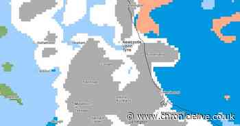 North East weather maps show when heaviest snow will fall this weekend with warning in force