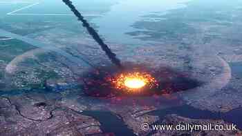 Chilling video shows 'city-killer' asteroid more powerful than 500 atomic bombs hitting Earth in 2032