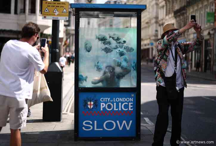 Banksy’s Piranha-Emblazoned Police Sentry Box Donated to the New London Museum