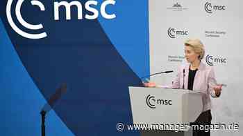 Münchner Sicherheitskonferenz: Ursula von der Leyen will Sonderklausel für Verteidigung aktivieren