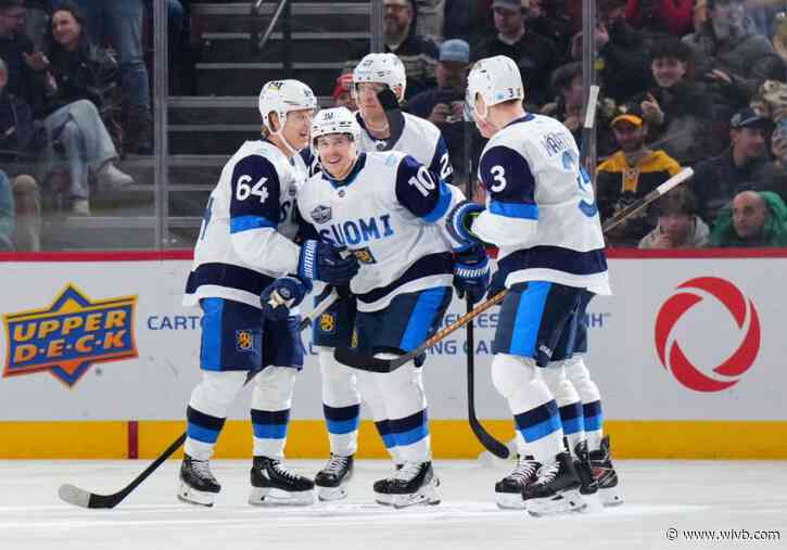 Sabres D Henri Jokiharju scores for Finland in 6-1 loss vs. U.S. at 4 Nations Face-Off