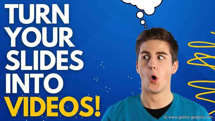Transform Your PowerPoint Slides into Stunning Video Presentations