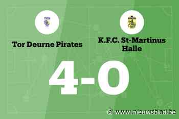 J. Spruijt scoort twee keer voor TOR Deurne Pirates in wedstrijd tegen Halle