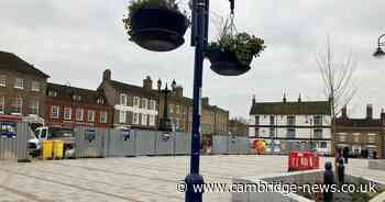 The state of St Neots Market Square as revamp due to be completed in two months