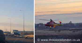 Photos of 'awful' crash near Rainham as major road remains closed