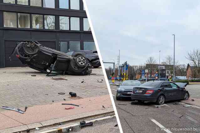 Dolle achtervolging in Hasselt eindigt met gewonde, twee bestuurders op de vlucht