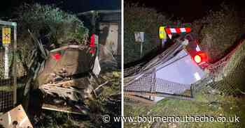 Crash at level crossing causes serious damage to equipment