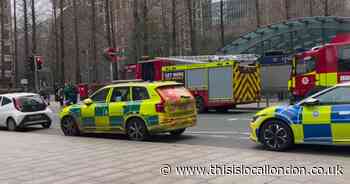 Major emergency services presence after incident outside Canary Wharf station