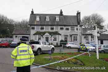 Woman dies after Valentine's Day pub shooting as police hunt suspect