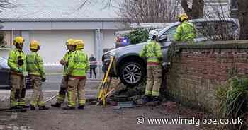Emergency services called as car drives through church wall