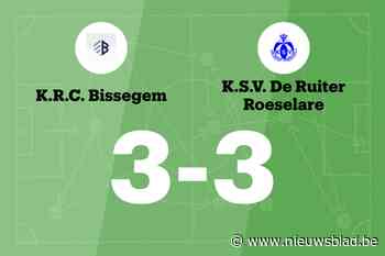 SV De Ruiter speelt gelijk in uitwedstrijd tegen RC Bissegem