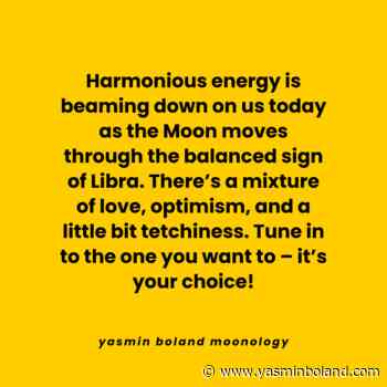 Harmonious energy is beaming down on us today as the Moon moves through