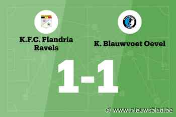 Flandria speelt gelijk tegen Blauwvoet Oevel