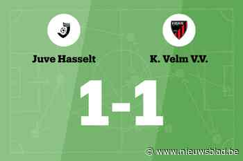 Velm speelt gelijk tegen Juve Hasselt