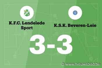 FC Lendelede Sport sleept gelijkspel uit de brand in de thuiswedstrijd tegen SK Beveren-Leie