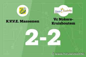 KVVE Massemen sleept gelijkspel uit de brand in de thuiswedstrijd tegen VC Nokere-Kruishoutem