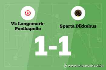 VK Langemark-Poelkapelle en Sparta Dikkebus delen de punten