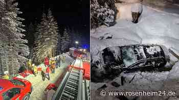 Auto stürzt 100 Meter tief von bekannter Passstraße: Zwei Personen mit vielen Schutzengeln