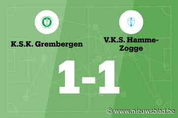 KSK Grembergen B speelt gelijk tegen VKS Hamme-Zogge B