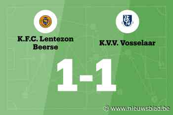 Lentezon en Vosselaar eindigen op 1-1-gelijkspel