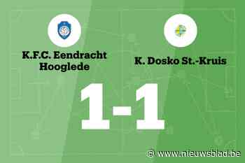 Eendracht Hooglede en Dosko Sint-Kruis delen de punten
