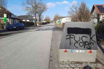 Blitzer-Anhänger des Kreises Höxter schon wieder beschmiert