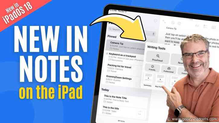 New iPadOS 18 Apple Notes Features : Real-Time Transcription, Math Solver and More